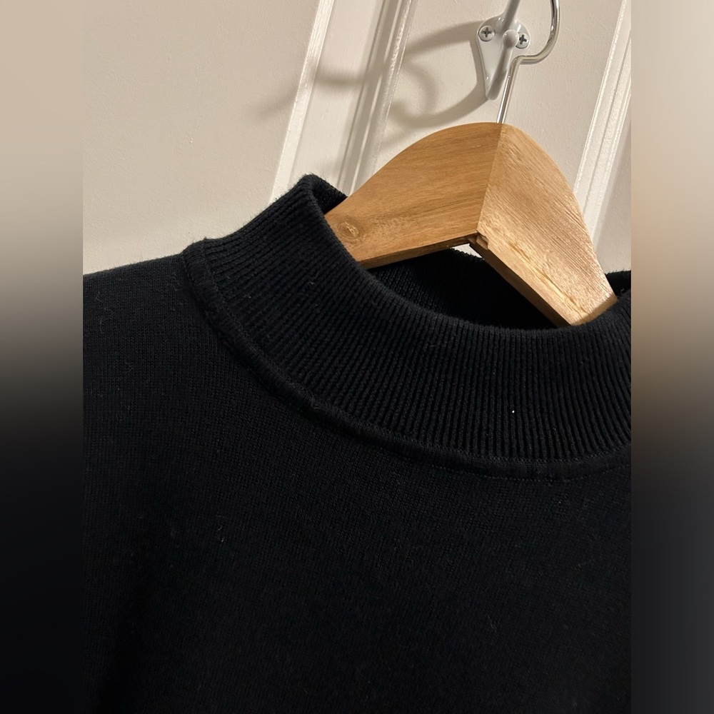 Pendleton 100% Cotton Turtle Neck Black Sweater S… - image 3